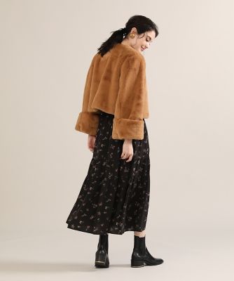 《大きいサイズ》サテンフラワースカート《Ｍａｇｌｉｅ　ｐａｒ　ｅｆ－ｄｅ》（５１２４１５２８０６）