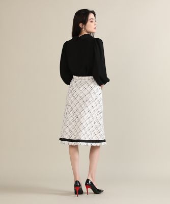 《大きいサイズ》ラメツイードスカート《Ｍａｇｌｉｅ　ｐａｒ　ｅｆ－ｄｅ》（５１２４１５２８０８）