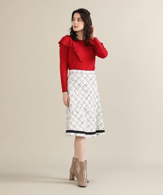《大きいサイズ》ラメツイードスカート《Ｍａｇｌｉｅ　ｐａｒ　ｅｆ－ｄｅ》（５１２４１５２８０８）