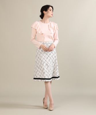 《大きいサイズ》ラメツイードスカート《Ｍａｇｌｉｅ　ｐａｒ　ｅｆ－ｄｅ》（５１２４１５２８０８）