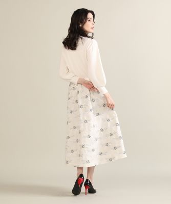 《大きいサイズ》フラワージャガードスカート《Ｍａｇｌｉｅ　ｐａｒ　ｅｆ－ｄｅ》（５１２４１５２８０９）