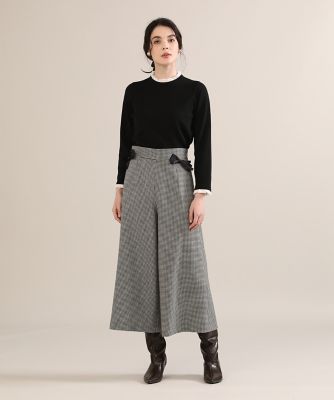 ＜Maglie le cassetto L (Women/大きいサイズ)＞《大きいサイズ》チェックガウチョパンツ《Ｍａｇｌｉｅ　ｐａｒ　ｅｆ－ｄｅ》（５１２４１６１８０１）