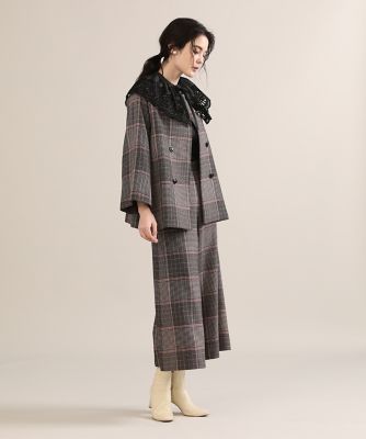 《大きいサイズ》チェックガウチョパンツ《Ｍａｇｌｉｅ　ｐａｒ　ｅｆ－ｄｅ》（５１２４１６１８０１）