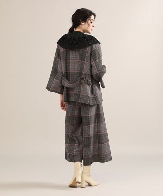《大きいサイズ》チェックガウチョパンツ《Ｍａｇｌｉｅ　ｐａｒ　ｅｆ－ｄｅ》（５１２４１６１８０１）