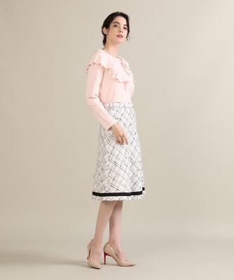 《Ｍａｇｌｉｅ　ｐａｒ　ｅｆ－ｄｅ》アシンメトリーフリルニット（５１２４１７００１３）