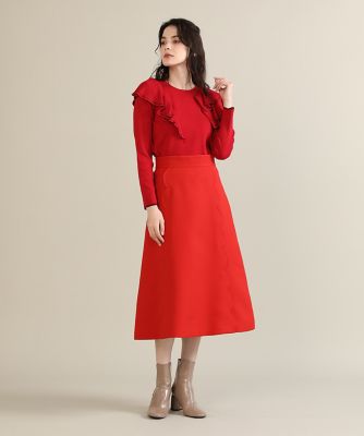 《Ｍａｇｌｉｅ　ｐａｒ　ｅｆ－ｄｅ》アシンメトリーフリルニット（５１２４１７００１３）