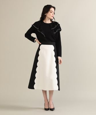 《Ｍａｇｌｉｅ　ｐａｒ　ｅｆ－ｄｅ》アシンメトリーフリルニット（５１２４１７００１３）