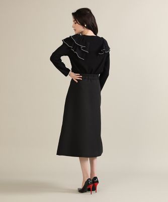 《Ｍａｇｌｉｅ　ｐａｒ　ｅｆ－ｄｅ》アシンメトリーフリルニット（５１２４１７００１３）