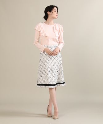 《Ｍａｇｌｉｅ　ｐａｒ　ｅｆ－ｄｅ》アシンメトリーフリルニット（５１２４１７００１３）