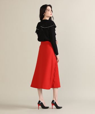 《Ｍａｇｌｉｅ　ｐａｒ　ｅｆ－ｄｅ》アシンメトリーフリルニット（５１２４１７００１３）