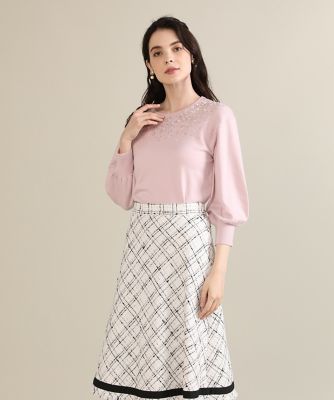 《Ｍａｇｌｉｅ　ｐａｒ　ｅｆ－ｄｅ》スパンコールビジューニット（５１２４１７００１４）