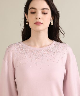 《Ｍａｇｌｉｅ　ｐａｒ　ｅｆ－ｄｅ》スパンコールビジューニット（５１２４１７００１４）