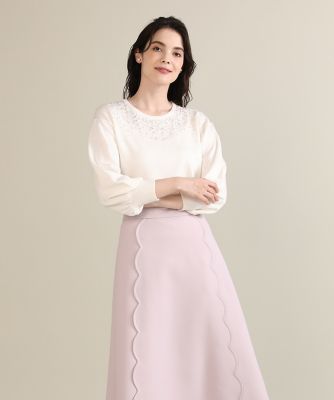 ＜Maglie le cassetto L (Women/大きいサイズ)＞《大きいサイズ》スパンコールビジューニット《Ｍａｇｌｉｅ　ｐａｒ　ｅｆ－ｄｅ》（５１２４１７０８１４）