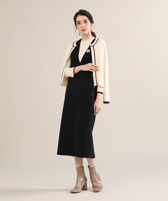 《Ｍａｇｌｉｅ　ｐａｒ　ｅｆ－ｄｅ》配色ジップカーディガン（５１２４１７８００９）