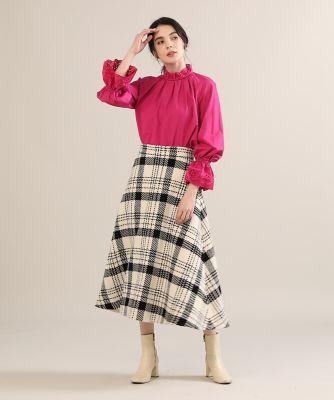 《Ｍａｇｌｉｅ　ｐａｒ　ｅｆ－ｄｅ》袖レーススタンドブラウス（５１２４１８２００２）