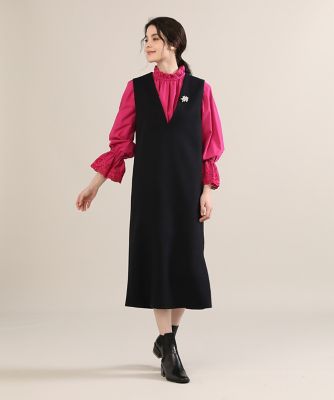 《Ｍａｇｌｉｅ　ｐａｒ　ｅｆ－ｄｅ》袖レーススタンドブラウス（５１２４１８２００２）