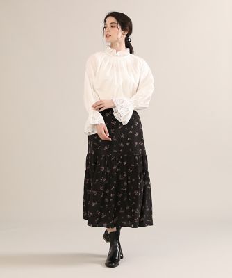 《Ｍａｇｌｉｅ　ｐａｒ　ｅｆ－ｄｅ》袖レーススタンドブラウス（５１２４１８２００２）