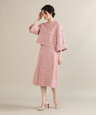 《大きいサイズ》ファンシーツイードブラウス《Ｍ　Ｍａｇｌｉｅ　ｌｅ　ｃａｓｓｅｔｔｏ》（５１２４１８２５０２）
