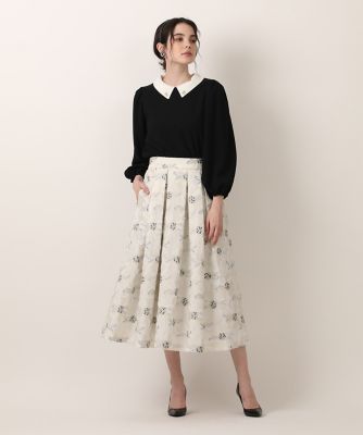 《大きいサイズ》ビジュー衿ブラウス《Ｍ　Ｍａｇｌｉｅ　ｌｅ　ｃａｓｓｅｔｔｏ》（５１２４１８２５１１）