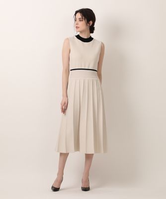 ＜Maglie le cassetto  (Women)＞《Ｍ　Ｍａｇｌｉｅ　ｌｅ　ｃａｓｓｅｔｔｏ》バイカラーニットワンピース（５１３０１７２２０１）
