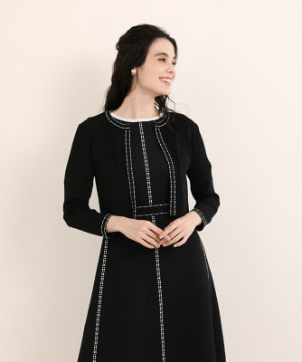 ＜Maglie le cassetto  (Women)＞《Ｍ　Ｍａｇｌｉｅ　ｌｅ　ｃａｓｓｅｔｔｏ》ステッチ風ボレロカーディガン（５１３０１７８２２９）