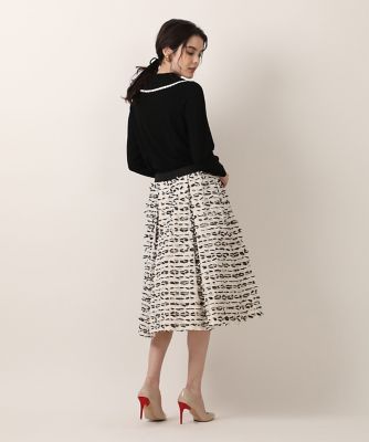 リボンジャガードスカート（5131152001） | Maglie le