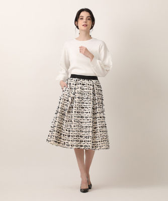 リボンジャガードスカート（５１３１１５２００１） | ファッション 