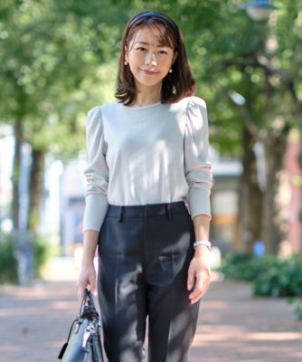 ＜Maglie le cassetto L (Women/大きいサイズ)＞《大きいサイズ》Ｍａｇｌｉｅロゴニット　（５１３１１７０８０３）