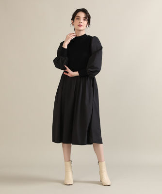 美品希少M Maglie le cassettoドッキングニットロングワンピース M Maglie le cassetto》ドッキングニット