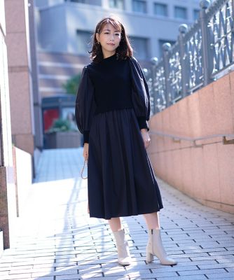 《Ｍ　Ｍａｇｌｉｅ　ｌｅ　ｃａｓｓｅｔｔｏ》ドッキングニットワンピース（５１３１１７２２０２）