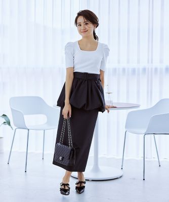《大きいサイズ》２ＷＡＹバルーンタイトスカート《曽田茉莉江コラボ》（５１３２１５２５０８）