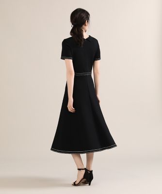 M Maglie le cassetto》ポロ衿ニットワンピース