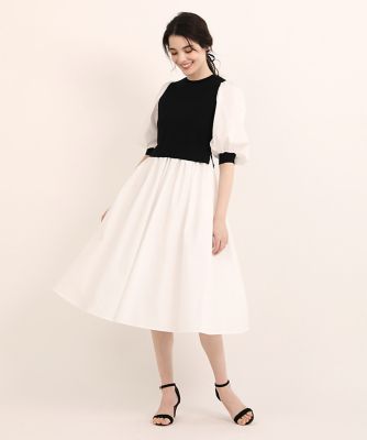 ＜Maglie le cassetto  (Women)＞《Ｍ　Ｍａｇｌｉｅ　ｌｅ　ｃａｓｓｅｔｔｏ》ドッキングニットワンピース（５１３２１７２２３１）