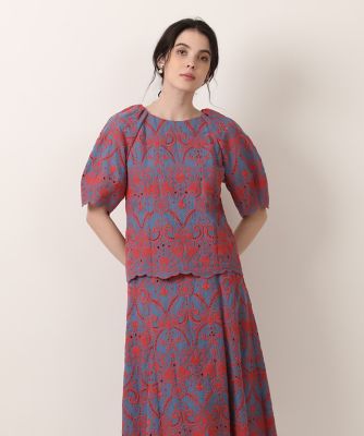 刺繍レースブラウス（５１３２１８２３０２）
