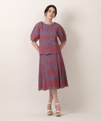刺繍レースブラウス（５１３２１８２３０２）