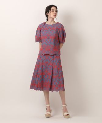 刺繍レースブラウス（５１３２１８２３０２）