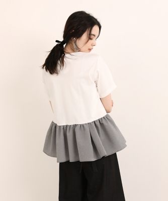 ＜Maglie le cassetto  (Women)＞ドッキングペプラムカットソー（５１３２１９０００８）