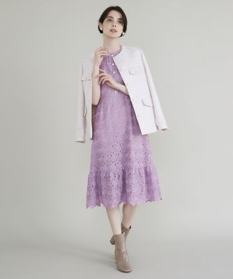 極美品☆大きいサイズ☆MaglieWhaite☆トルコレースワンピース☆ベルト付 大きいサイズ》トルコレースワンピース（5133121102