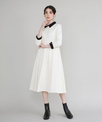 ＜Maglie le cassetto  (Women)＞《Ｍ　Ｍａｇｌｉｅ　ｌｅ　ｃａｓｓｅｔｔｏ》配色ジャガードワンピース（５１３３１２１２０２）