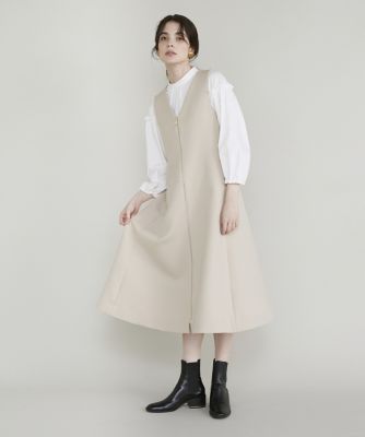 ＜Maglie le cassetto L (Women/大きいサイズ)＞《大きいサイズ》フロントジップジャンパースカート（５１３３１２１８１１）