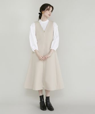 《大きいサイズ》フロントジップジャンパースカート（５１３３１２１８１１）