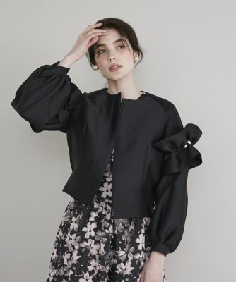 ＜Maglie le cassetto L (Women/大きいサイズ)＞《大きいサイズ》ショルダーフリルブルゾン（５１３３１４４８０１）