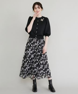 ＜Maglie le cassetto  (Women)＞刺繍オーガンジースカート（５１３３１５２３０１）