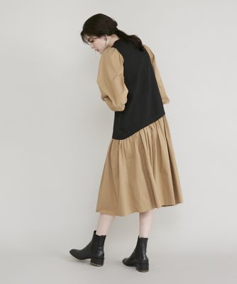 《大きいサイズ》ドッキングニットワンピース《Ｍ　Ｍａｇｌｉｅ　ｌｅ　ｃａｓｓｅｔｔｏ》（５１３３１７２５０７）