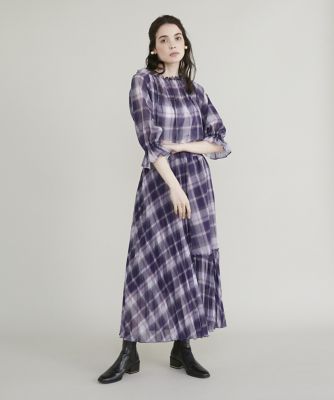 シアーチェックブラウス（5133182003） | Maglie le
