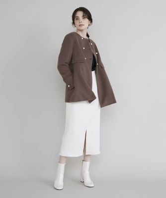 パールボタンミドルコート（5134112001） | Maglie le