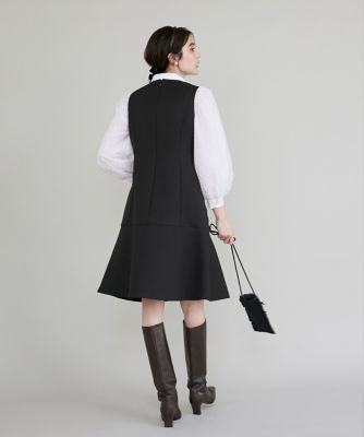 大きいサイズ》ポケットフリルジャンパースカート