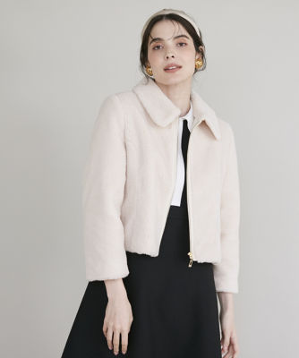 衿付きエコファーブルゾン（5134144003） | Maglie le