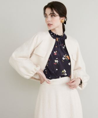 ＜Maglie le cassetto  (Women)＞ループツイードブルゾン（５１３４１４４００６）