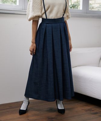 《曽田茉莉江コラボ》レディなサスペンダースカート（５１３４１５２０２４）